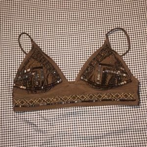 Beaded river island bikini top never worn
